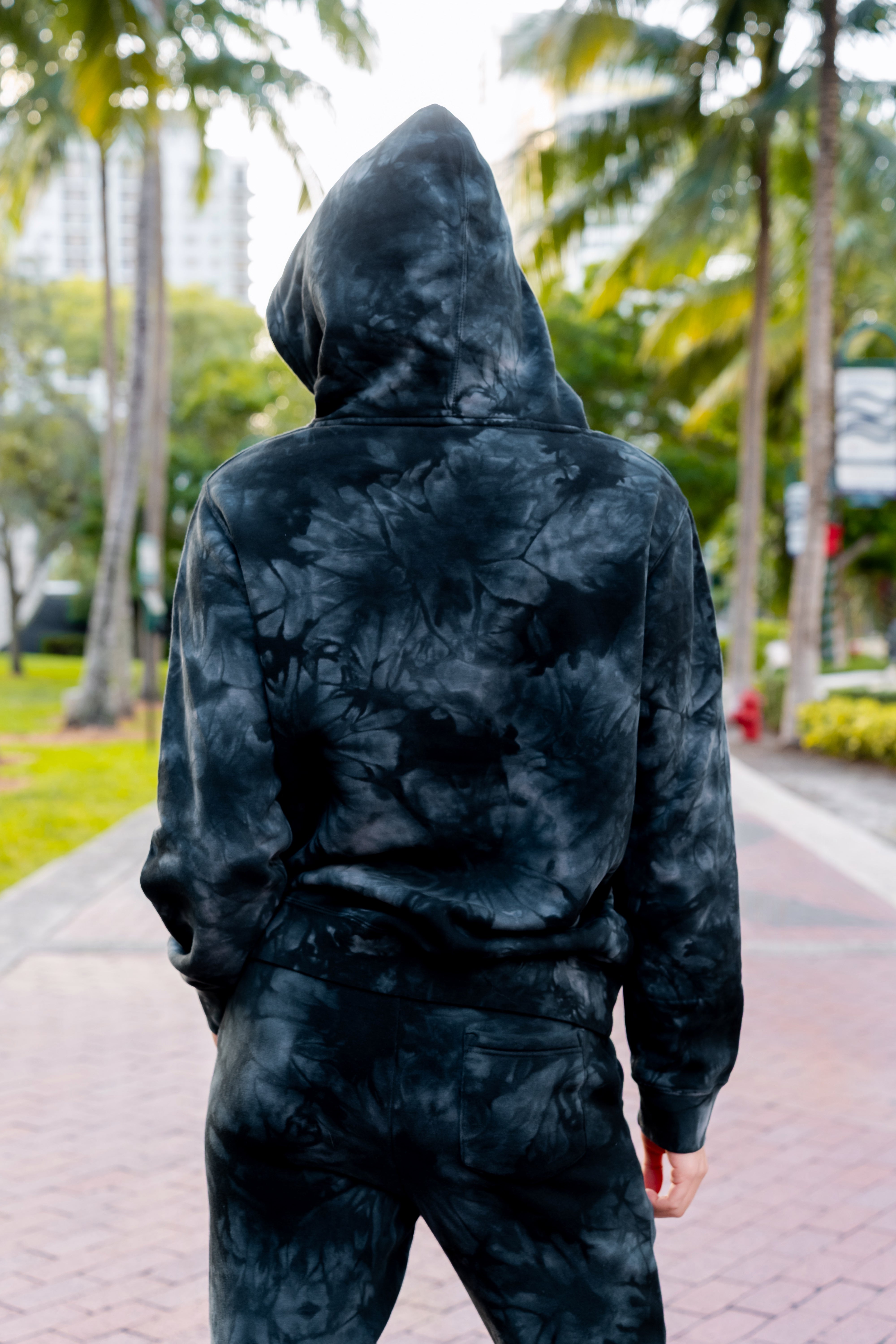 Black Tye Dye Hoodie