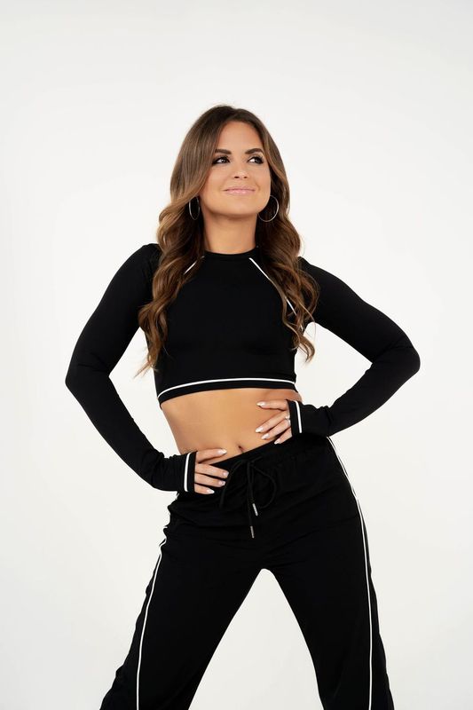 Refine Long Sleeve Crop Top