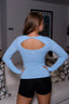 Elevate Asymmetrical Top Sky Blue