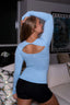 Elevate Asymmetrical Top Sky Blue