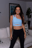 Elevate Asymmetrical Top Sky Blue